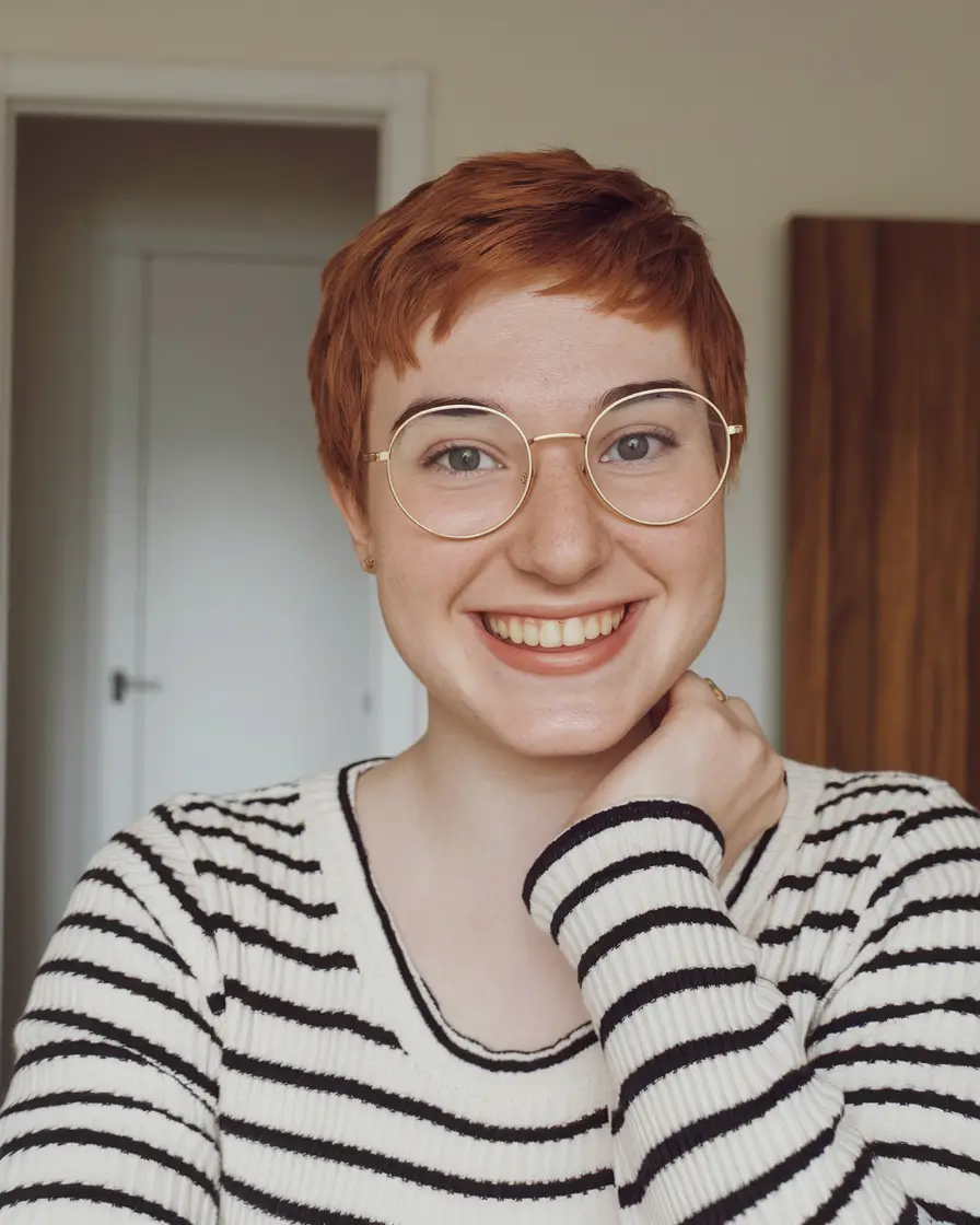 pixie haircut for fall Soft Ginger Pixie With Vintage Personality