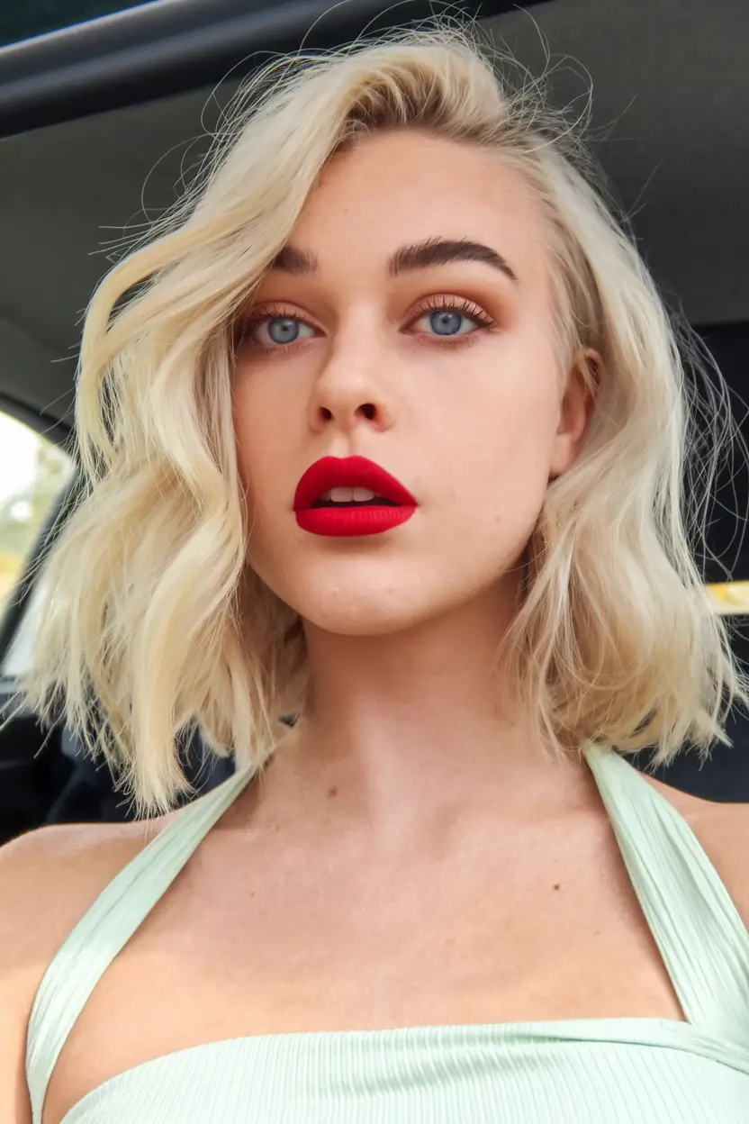 fall hair color for blondes 2025+Platinum Side-Swept Waves with Hollywood Glam