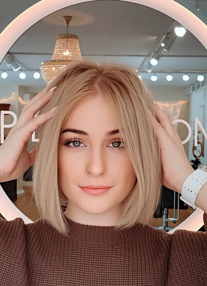 fall hair color for blondes caramel+Classic Mid-Length Blonde with Warm Undertone