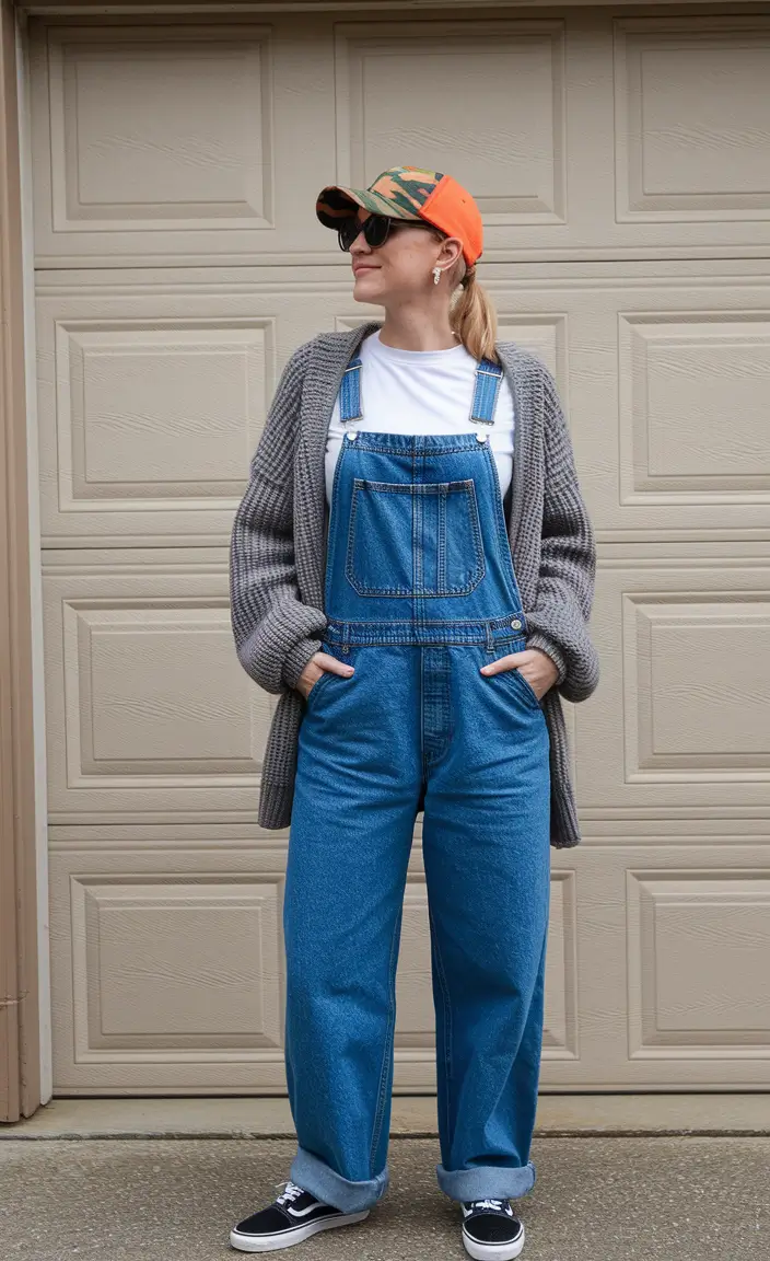 2025 fashion trends street Retro Denim with a Chill Twist