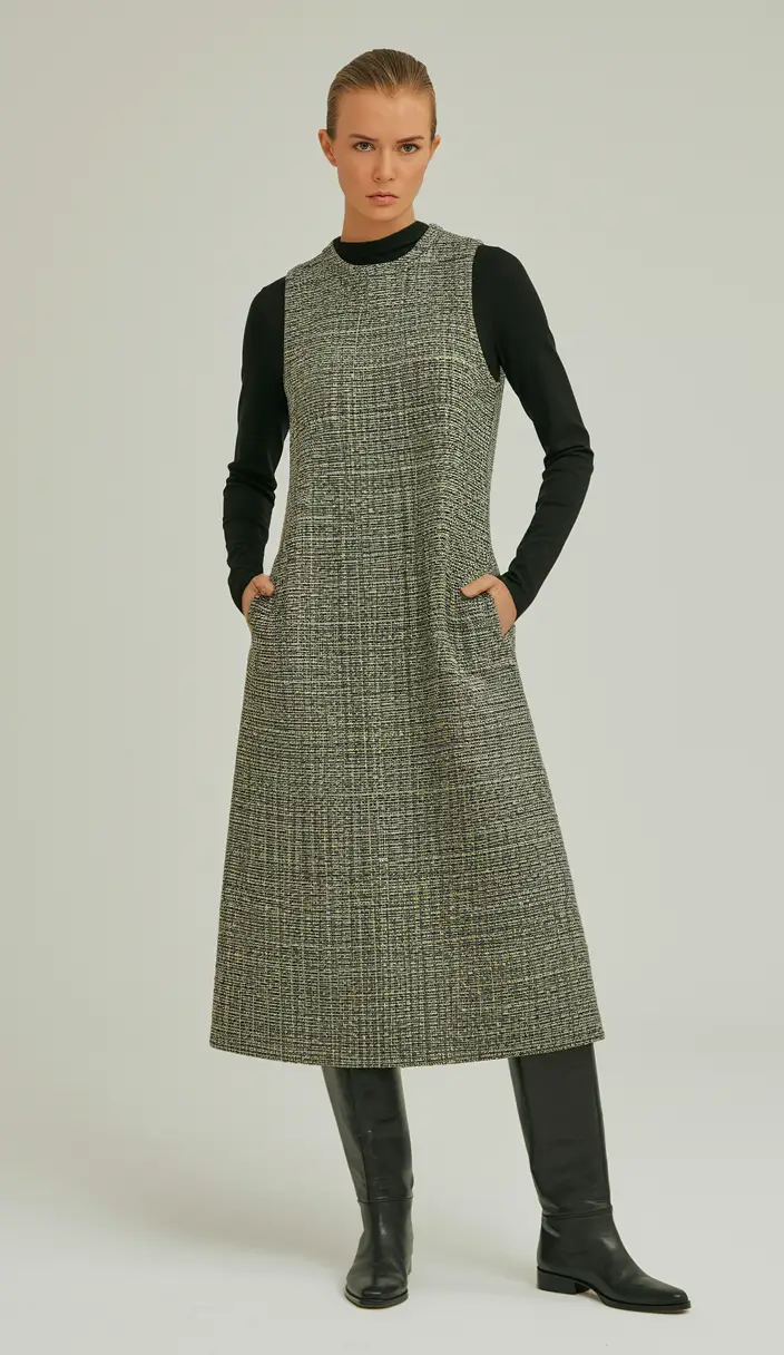 fall office outfits for women dress Textured Layers for Quiet Power