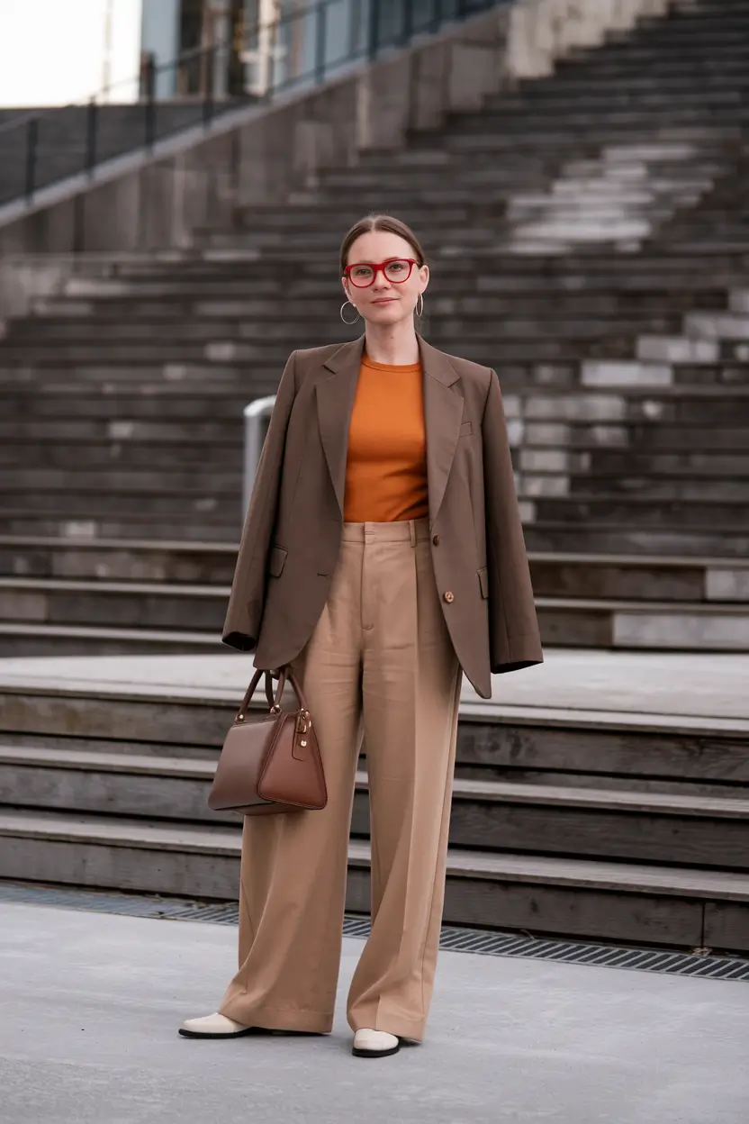 fall work outfits for women amazon Spice-Toned Layers for a Confident Statement