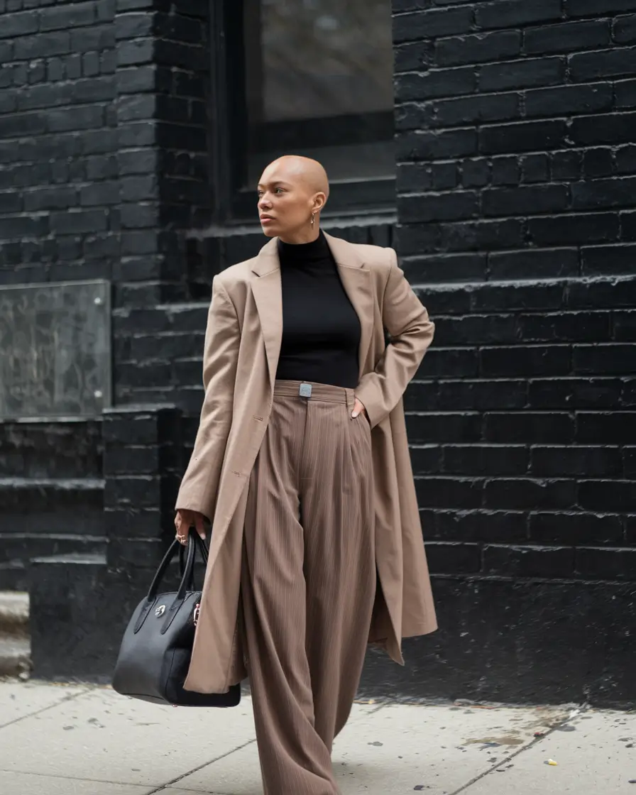 fall work outfits for women business+Coffee Tones and Sharp Tailoring