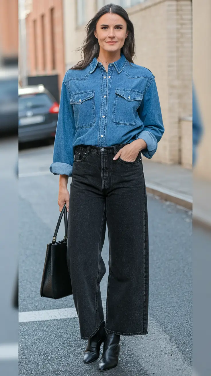 On-Trend Fall outfits Ideas 2025 Denim on Denim Done Right