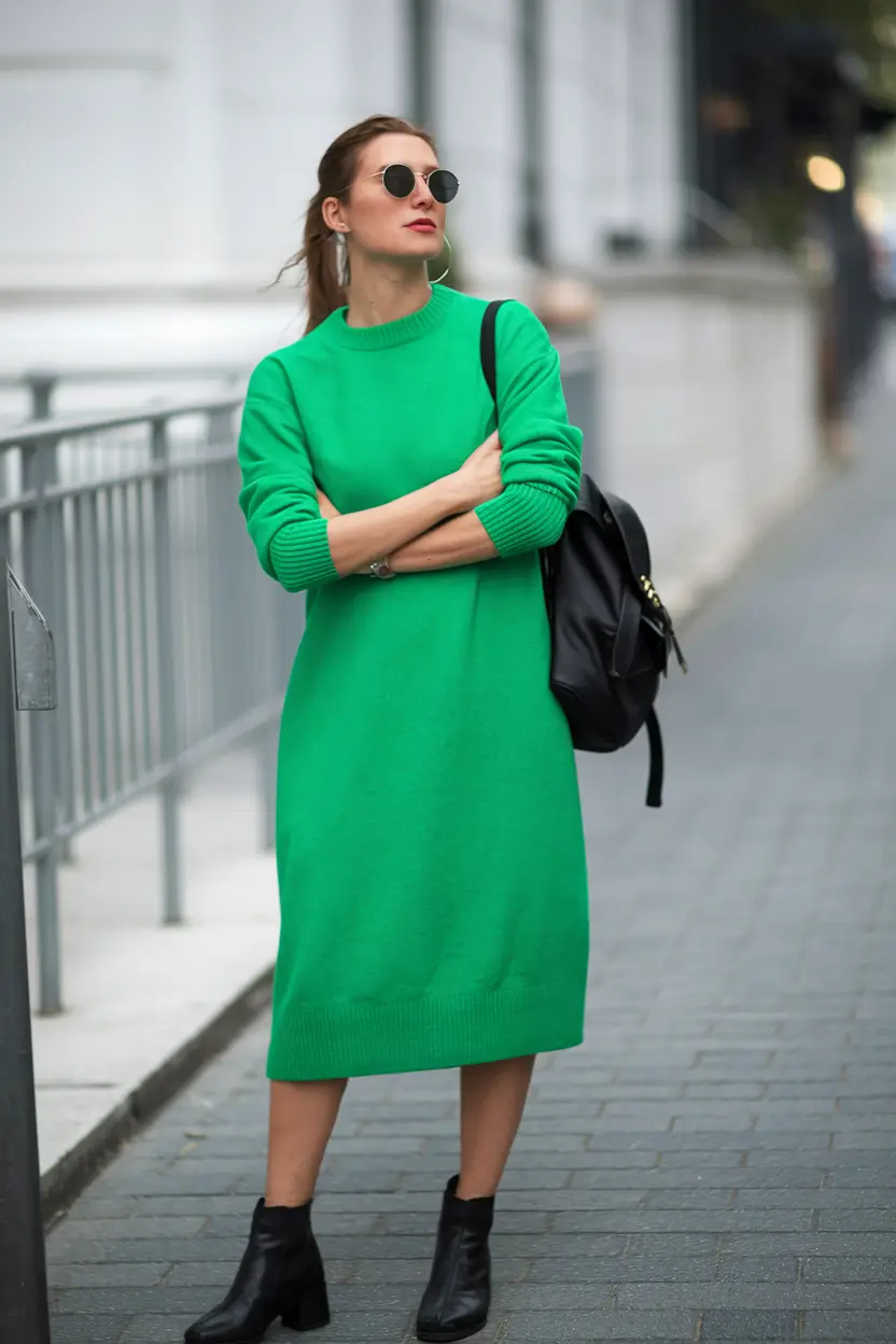 On-Trend Fall outfits Ideas 2025 Cozy Green and Effortless Confidence