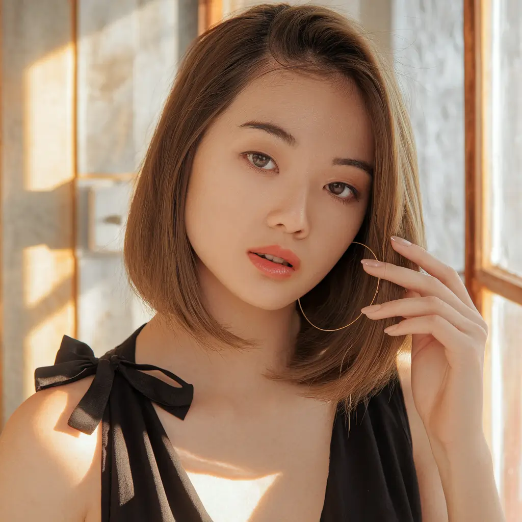 oval face haircuts Minimalist Bob with Subtle Volume