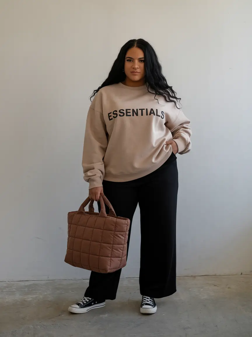 plus size fall fashion Off-Duty Vibes with Graphic Ease