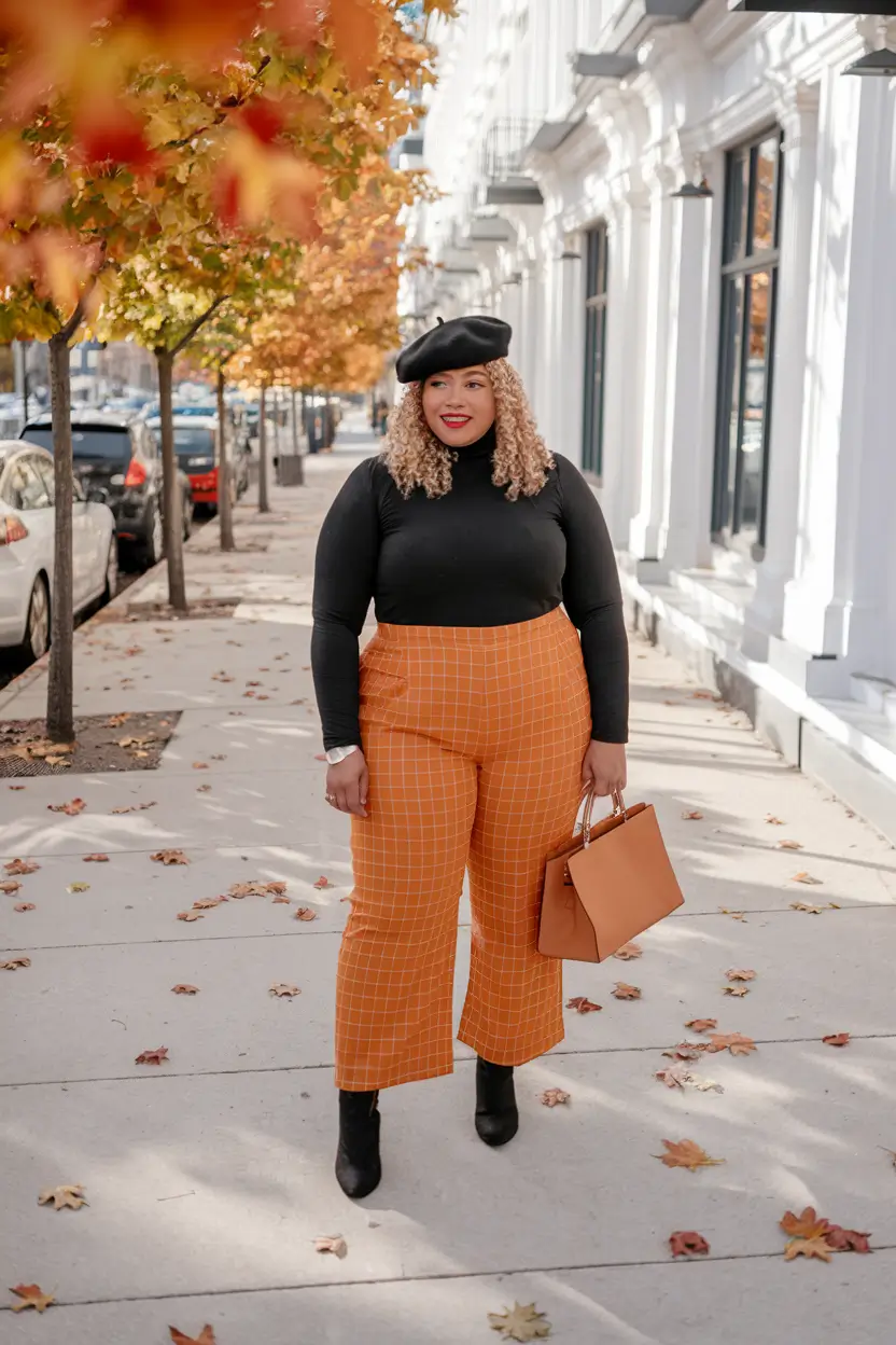 plus size fall fashion Parisian Fall Energy with a Twist of Tangerine