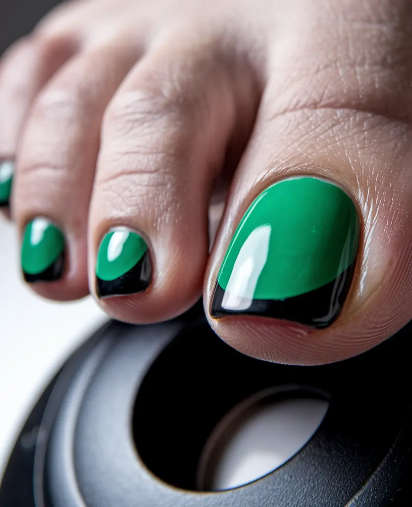 color fall+Graphic Green and Black Art