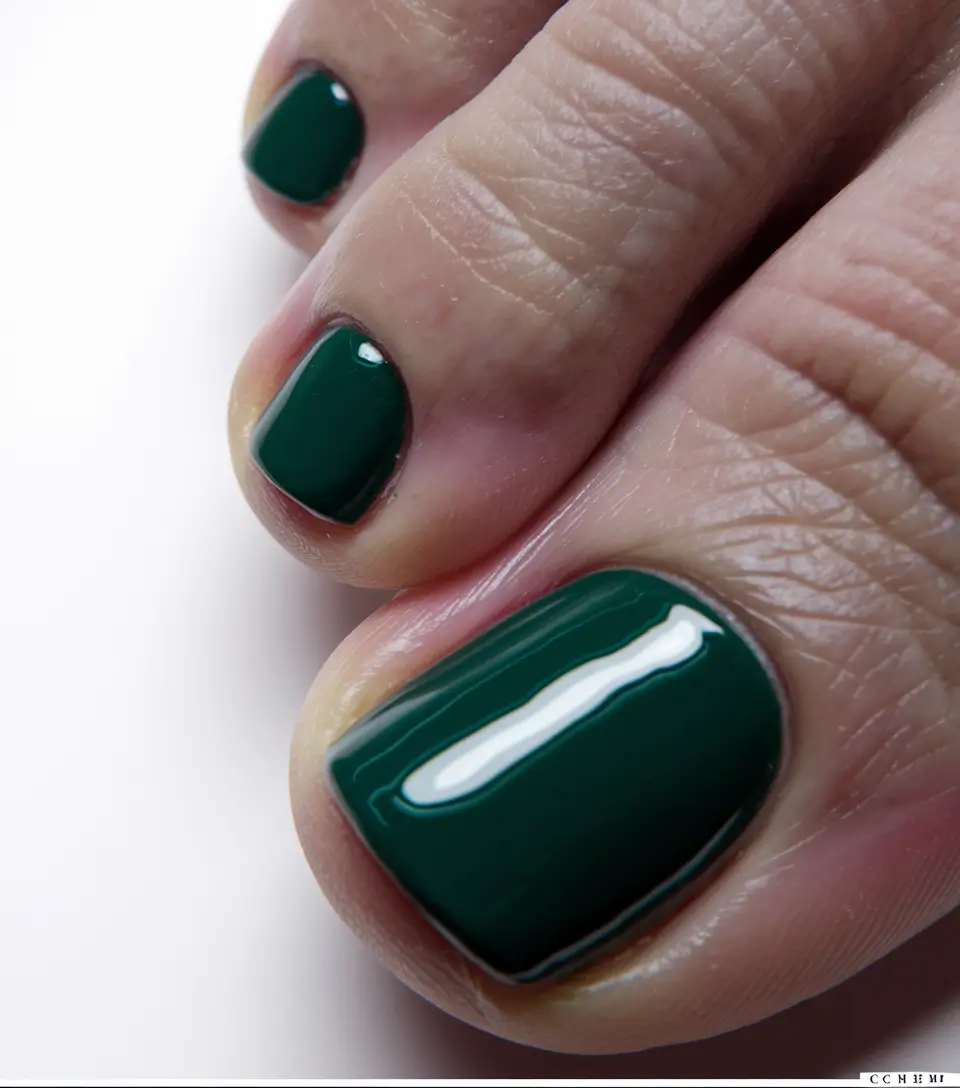 september toe nails+Emerald Envy for a Bold Start to Fall