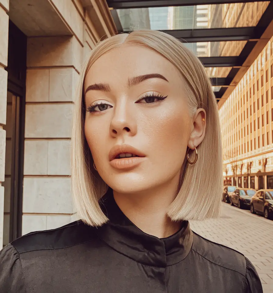 fall haircuts 2025 + Ice Blonde Chic for the Bold and Brave