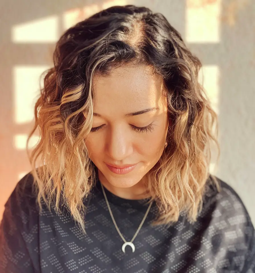 fall haircuts 2025 + Waves with Soft Balayage Drama