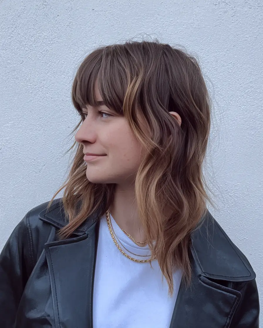 fall haircuts 2025 + Effortless Shag with Face-Framing Layers