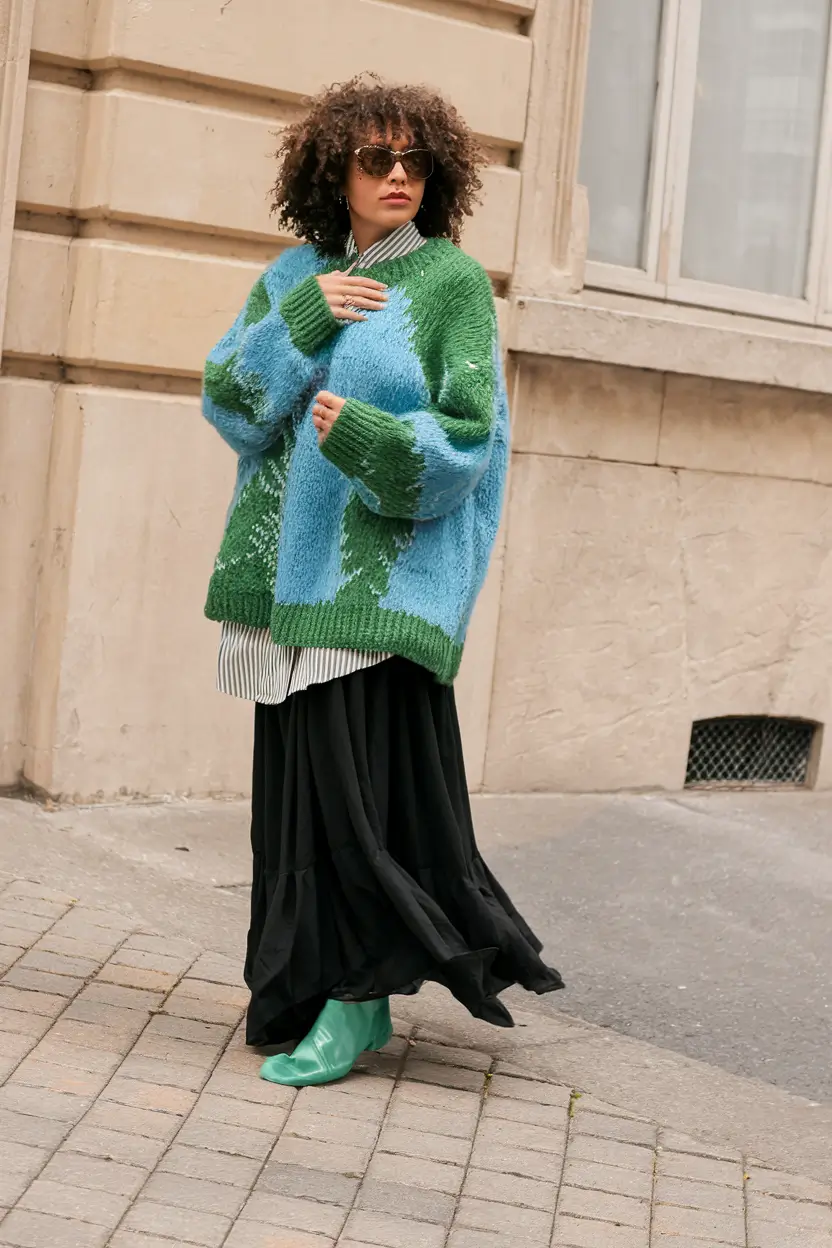 fall fashion trends for women 2025 Chunky Layers with Playful Proportions