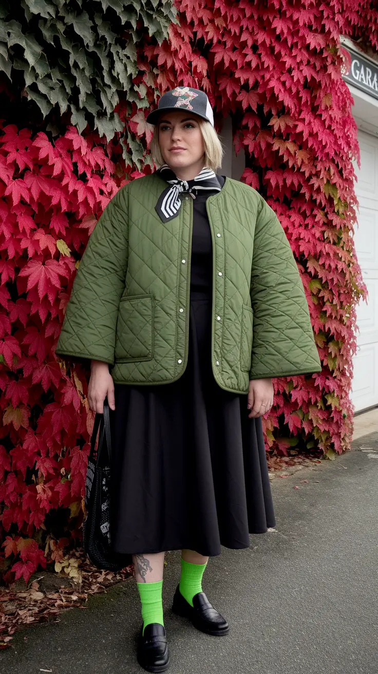 fall fashion trends for women 2025 Structured Quilting Meets Graphic Contrast
