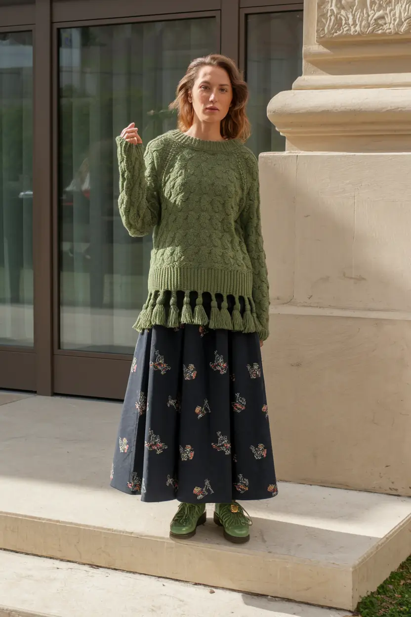 fall fashion trends for women 2025 Botanical Texture in Earthy Tones