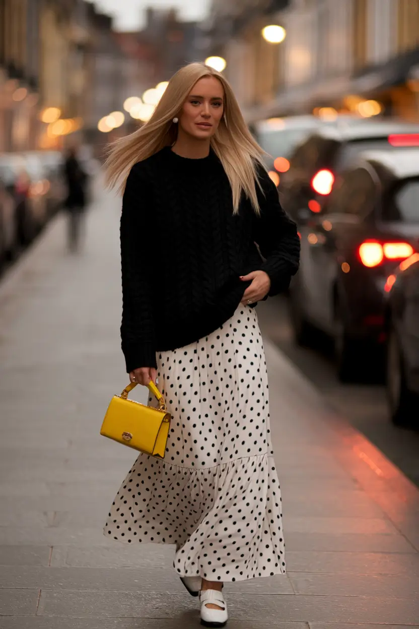 fall skirt outfits aesthetic Urban Edge Meets High Street Chic