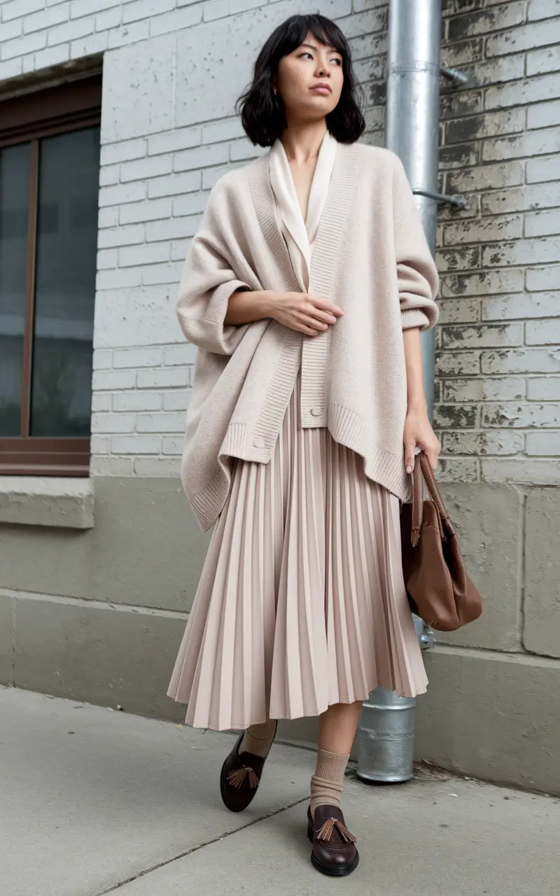 fall skirt outfits 2025 Neutral Layers for a Luxe Everyday Look