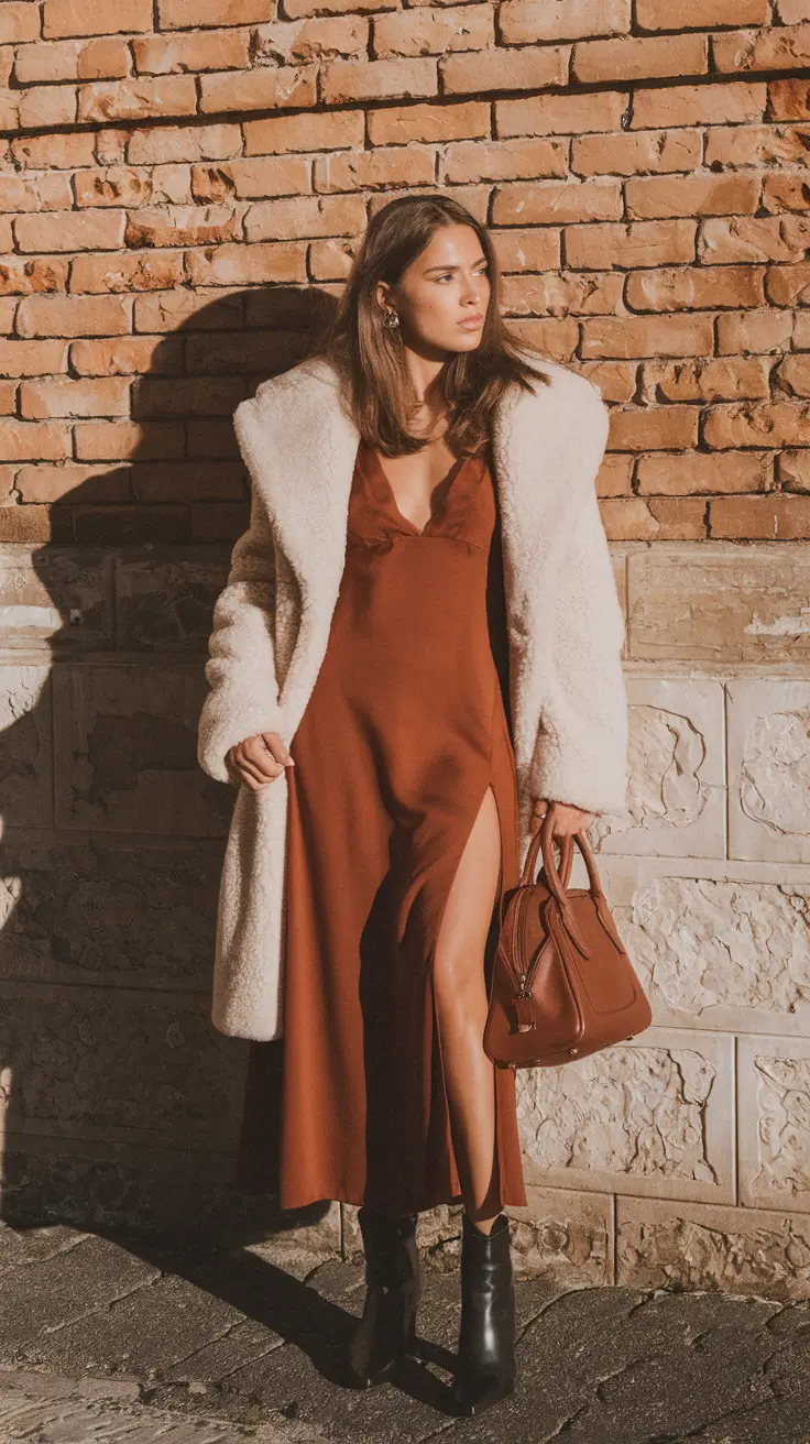 Trendy & New Fall outfits to Wear 2025+Satin, Sherpa, and That Fall Sunset Glow