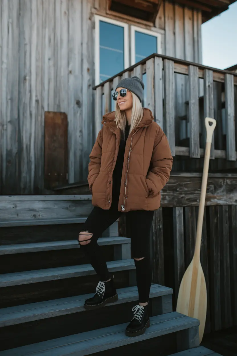 warm fall outfits black women Apres-Hike Cool Girl Energy