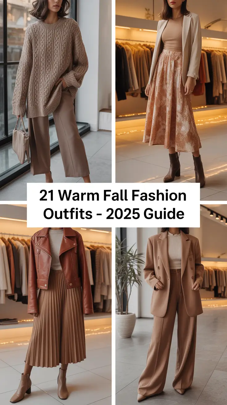 Warm Fall Fashion Outfits – 2025 Guide: Cozy, Casual & Chic Inspo for Every Woman