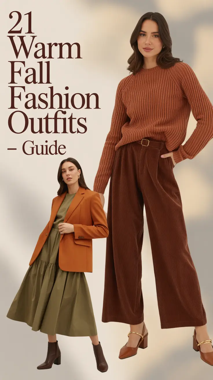 Warm Fall Fashion Outfits – 2025 Guide: Cozy, Casual & Chic Inspo for Every Woman