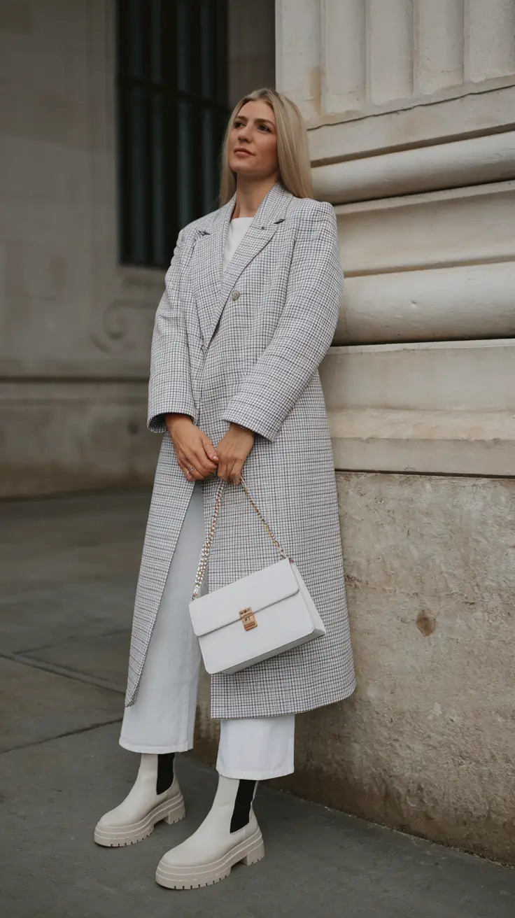 2025 Fall Winter Fashion Cold Weather Outfits Ideas+Monochrome Minimalist: Tailored to Perfection