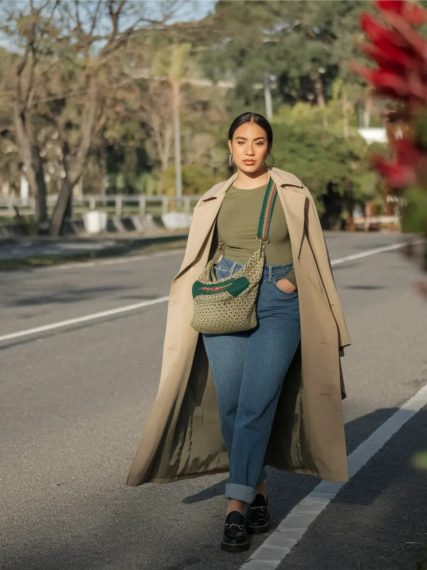 fall winter outfits 2025 Laid-Back Layers with a Classic Trench