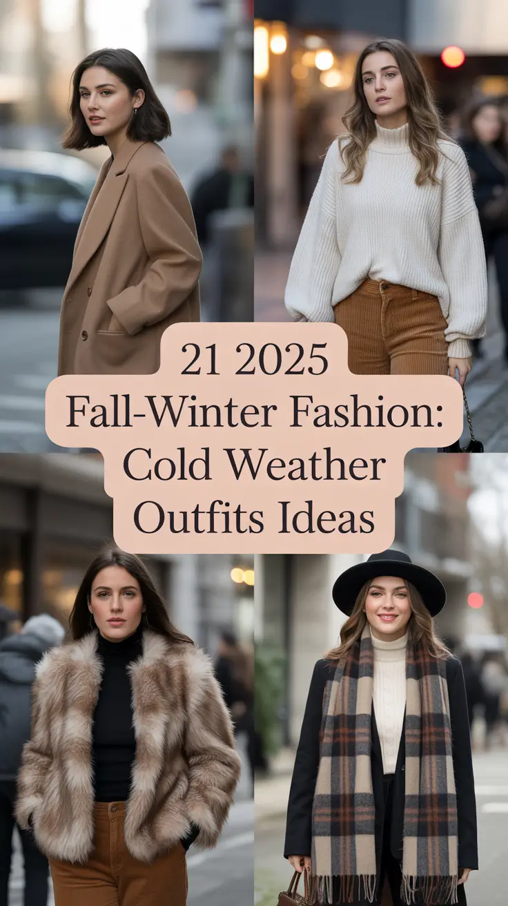 2025 Fall-Winter Fashion: Cold Weather Outfits Ideas for Women – Elegant, Chic & Cozy Looks