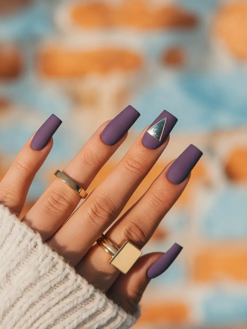 autumn-nails-colors-2025-violet-geometry