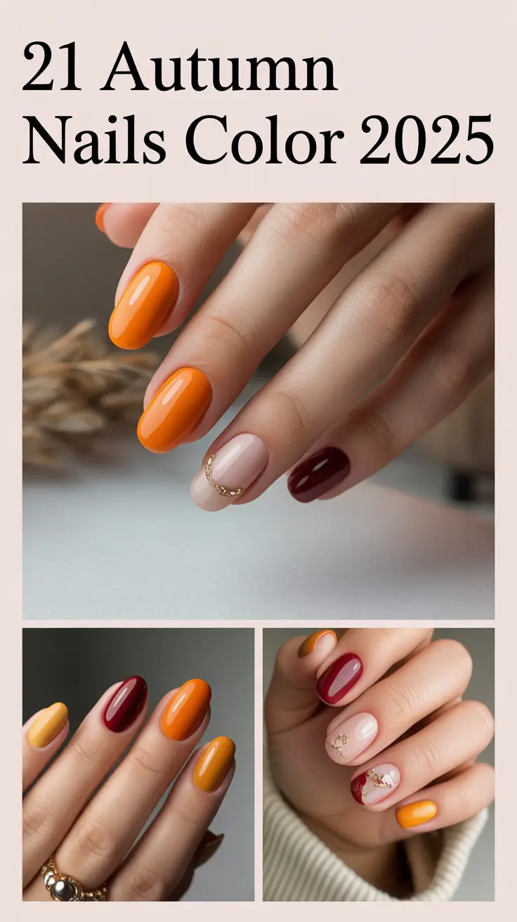 Autumn Nails Color 2025: Trendy Ideas, Burgundy Classics & Orange Fall Shades
