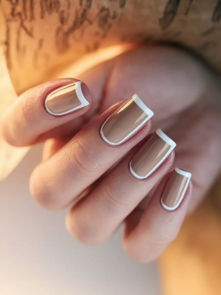 autumn nails designs 2025 Modern Double French