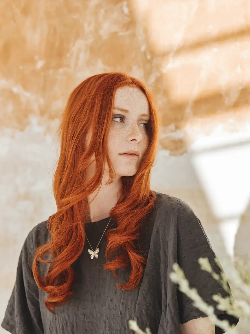 cute fall hair colors 2025 Burnished Cinnamon Curls