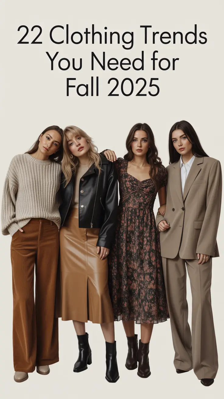 Clothing Trends You Need for Fall 2025: Bold, Cozy & Effortless Outfits to Try This Season