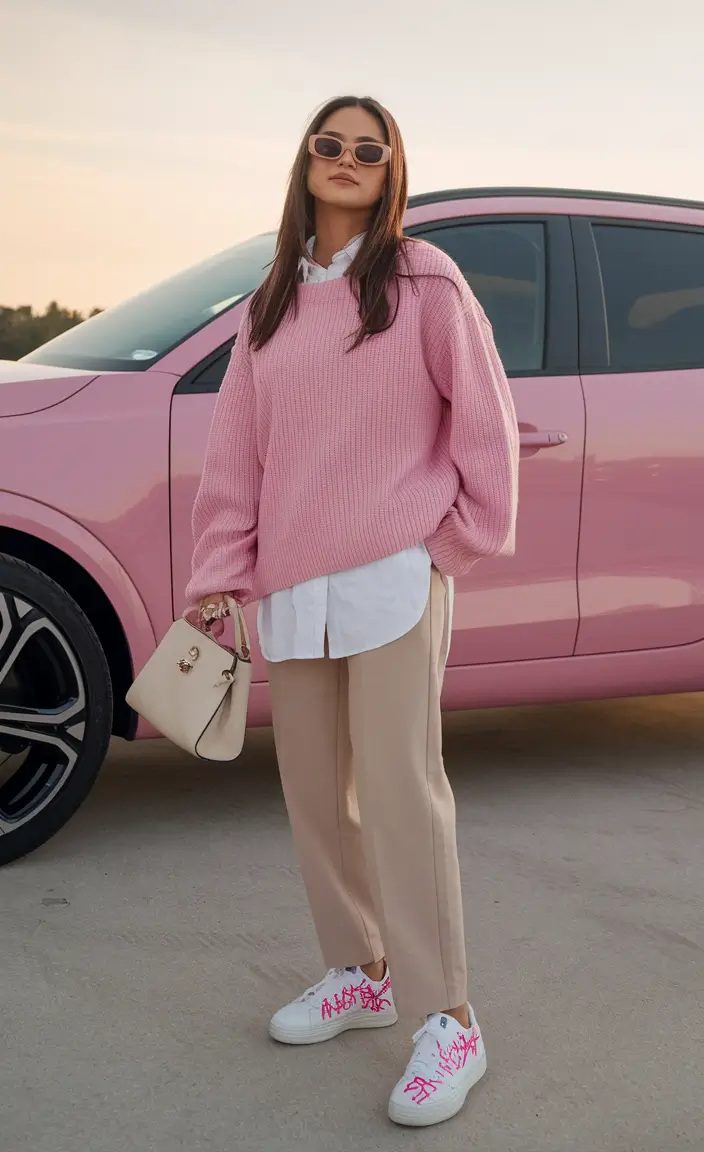 fall outfits for school for teens 2025+Preppy Cool Meets Bubblegum Energy