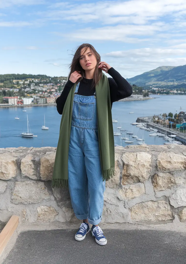 fall outfits for school leggings Playful Overalls & Coastal Chill