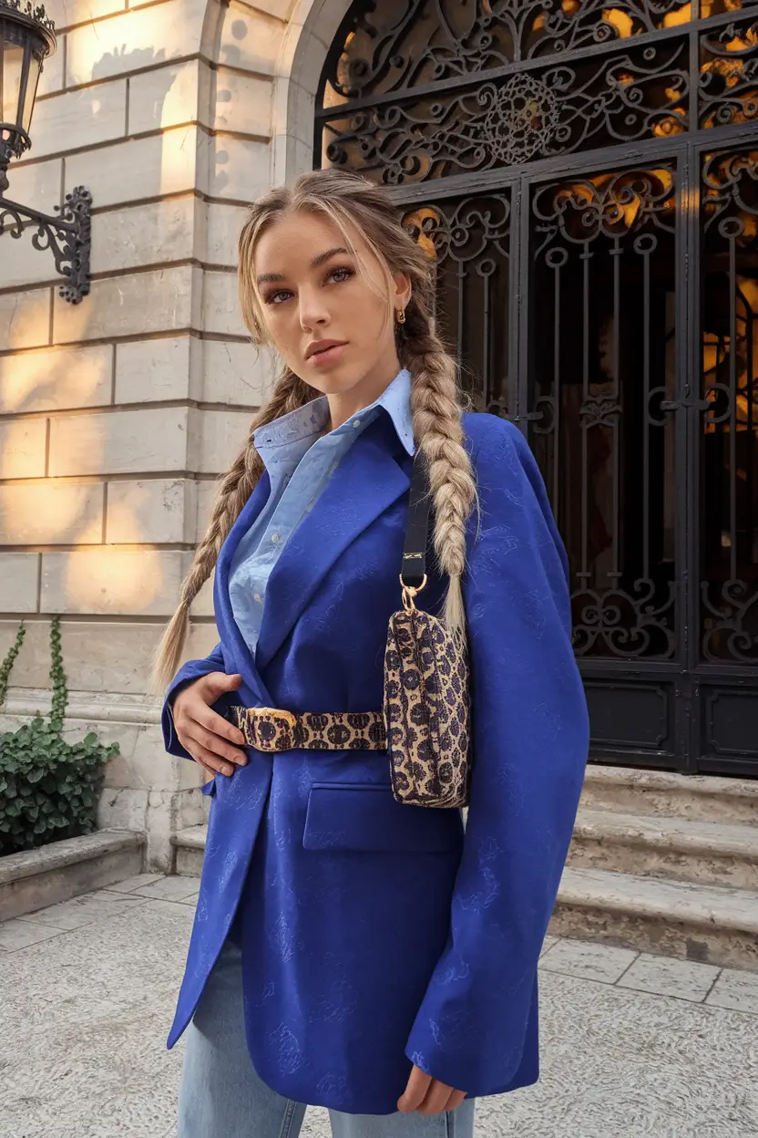 fall outfits for school for teens 2025 Power Blazer with a Wild Twist