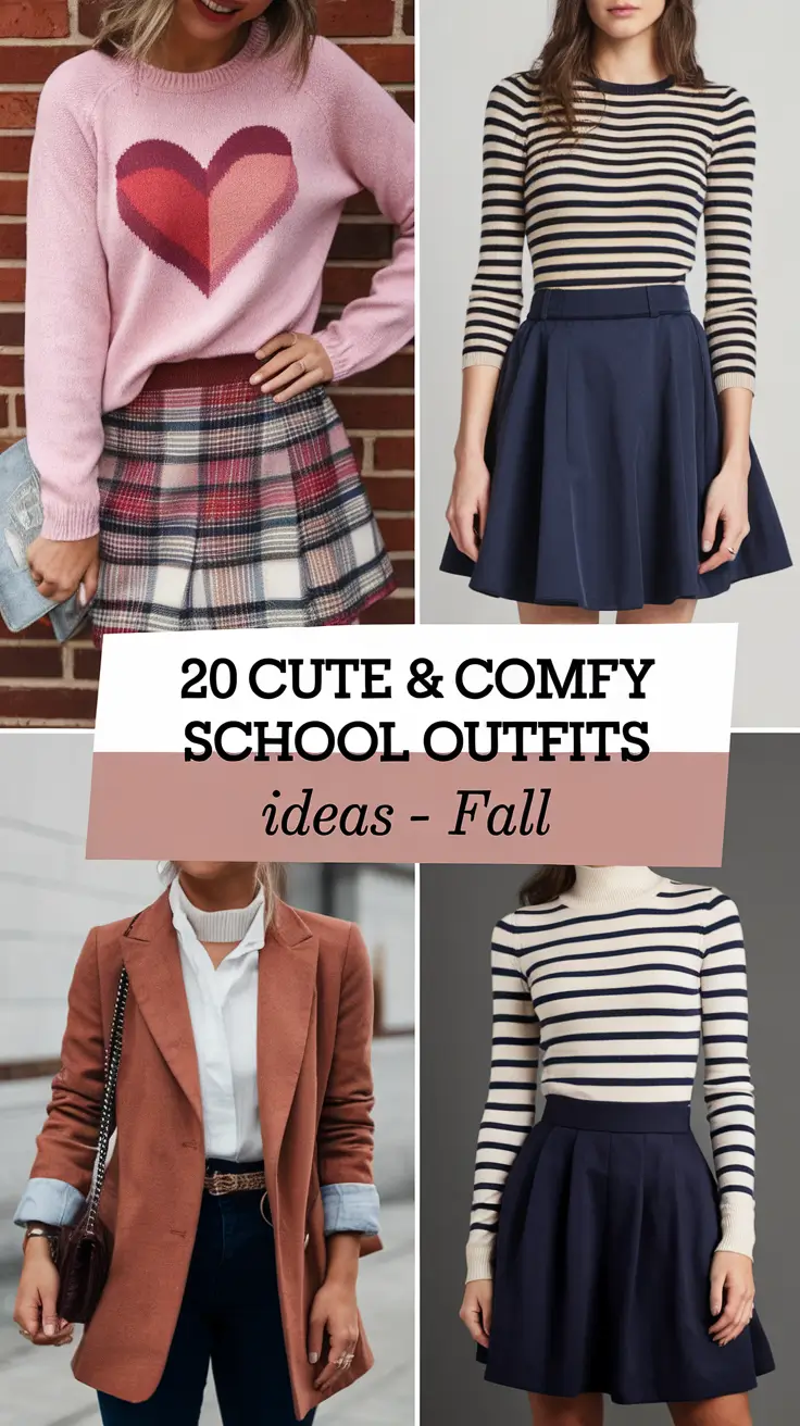 Cute & Comfy School Outfits Ideas – Fall 2025: Aesthetic Looks for Teens & Teachers