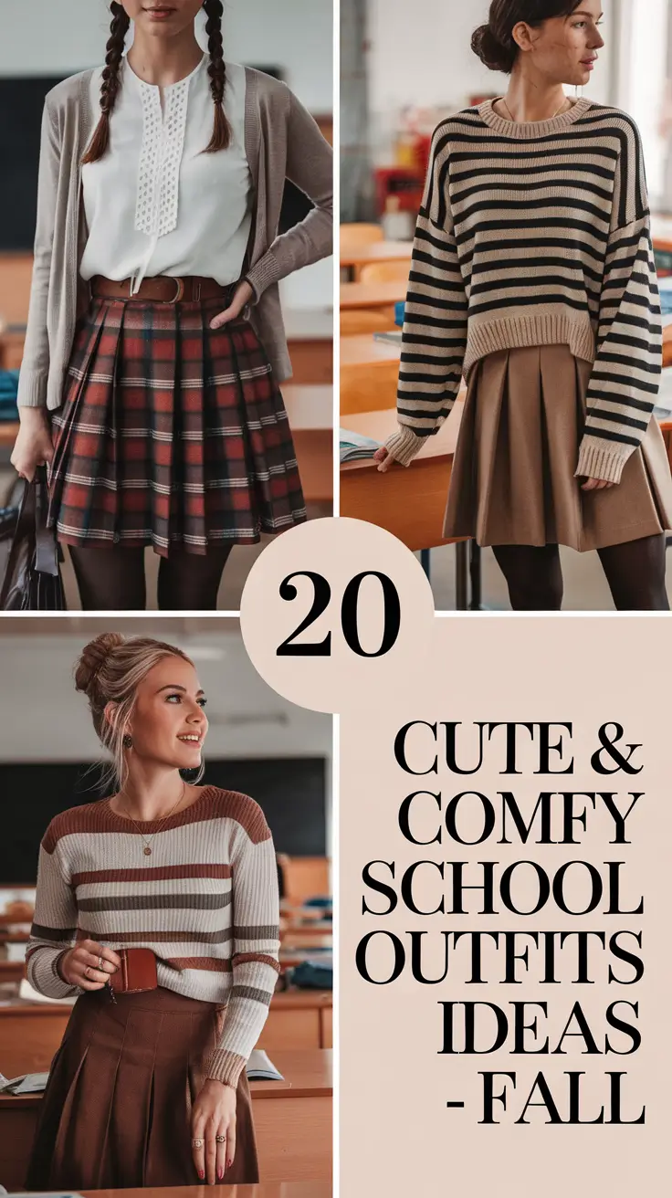 Cute & Comfy School Outfits Ideas – Fall 2025: Aesthetic Looks for Teens & Teachers