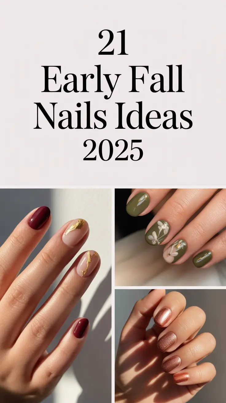 Early Fall Nails Ideas 2025: Cute Designs, Almond Shape & French Tip Inspiration