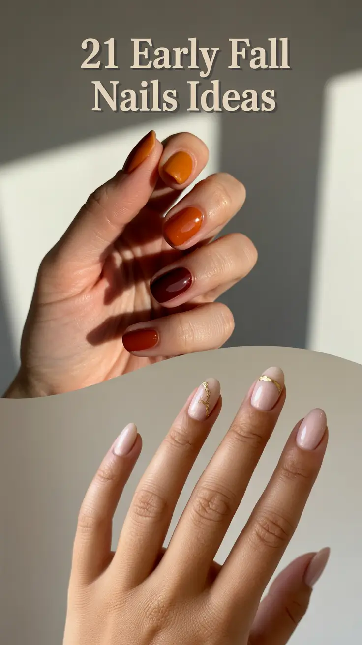 Early Fall Nails Ideas 2025: Cute Designs, Almond Shape & French Tip Inspiration