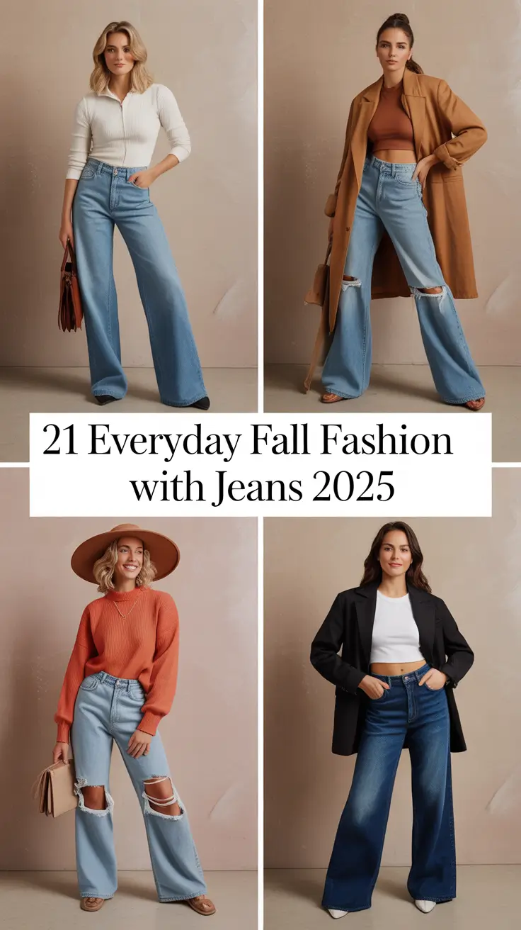 Everyday Fall Fashion Outfits with Jeans 2025: Cozy, Chic & Effortlessly Trendy Looks for Women