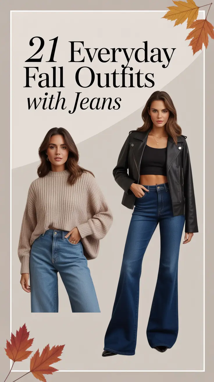 Everyday Fall Fashion Outfits with Jeans 2025: Cozy, Chic & Effortlessly Trendy Looks for Women
