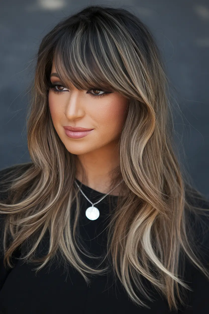 ideas for brunettes Smoky Bronde with Face-Framing Layers