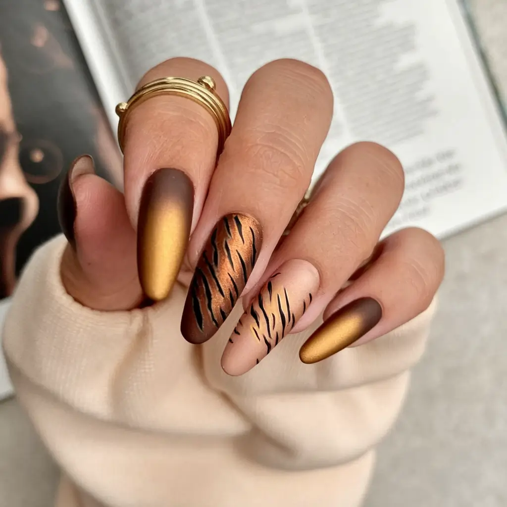 fall nail trends brown