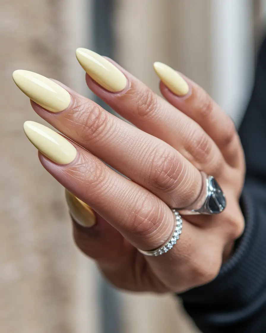fall almond nails 2025 Buttercream Minimalism
