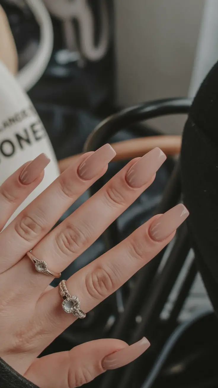 fall ballerina nails 2025 Matte Mocha Luxe