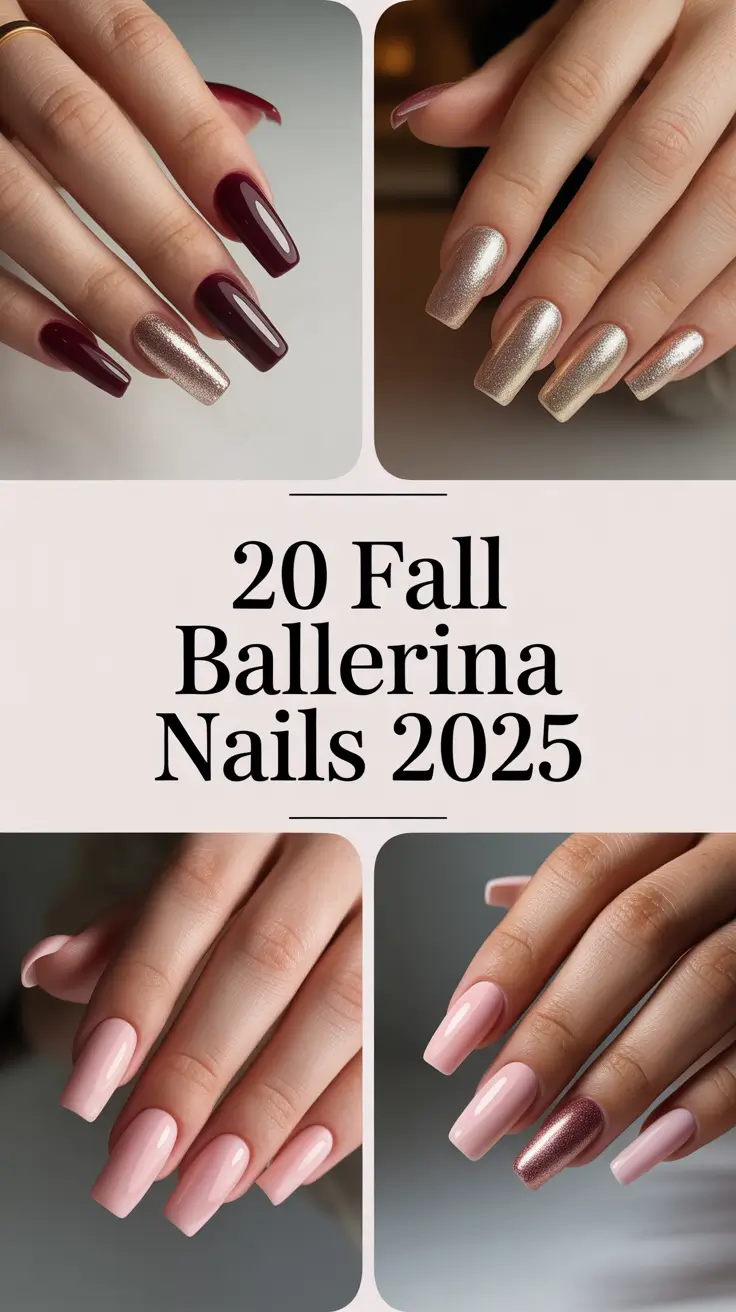 Fall Ballerina Nails 2025: Trendy Designs, Shapes & Colors for Every Season