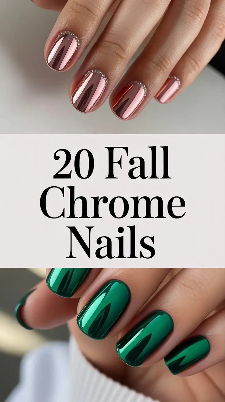 Fall Chrome Nails 2025: Inspo for Almond, Short Square & Bold Colors
