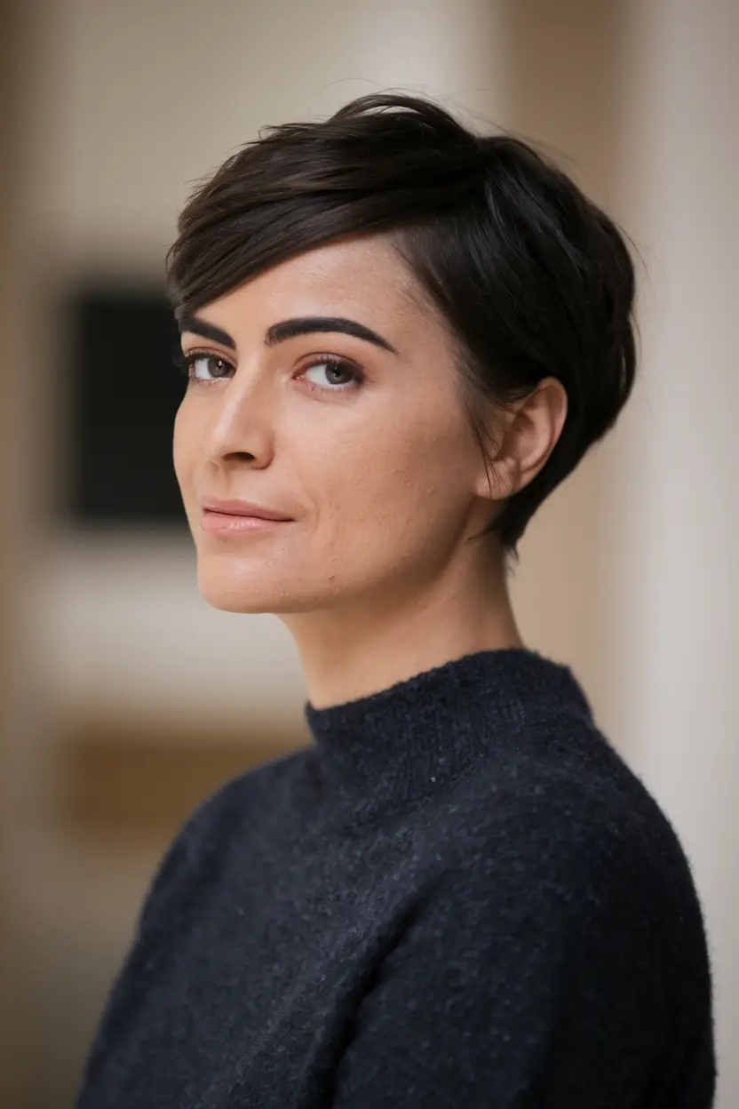fall hairstyles for women over 40 soft pixie crop